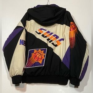 Rare Vintage 90s Pro Player Phoenix Suns All Embroidered Puffer Jacket